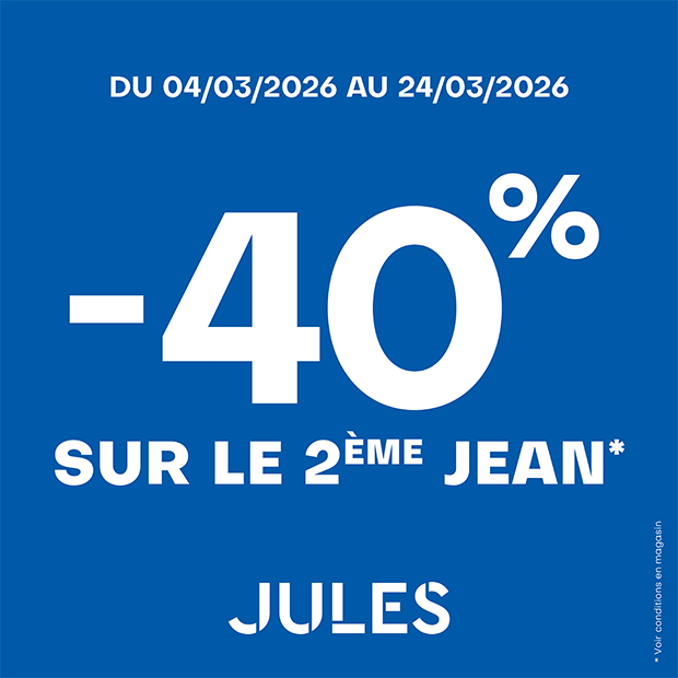 Offre denim chez Jules : -40%* sur le 2ème jean